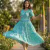 KA 1257 Blue Muslin Silk Gingham Printed Kurti with Designer Work. Special Price ₹1519. Delivery 4-6 Working Days. Shop now. | Kurti, Bollywood Kurti, Creative Kurtis, Designer Kurti, Party Wear Kurti, Selfie Kurti