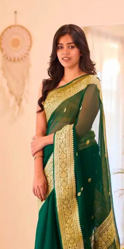 KPR 255 Green Soft Lilan Slab Saree Perfect for Wedding, Party, Lohri, Durga Puja, Pongal – . Get it for ₹1349. Delivery 4-6 Working Days. Shop now. | Designer Sarees, Modern Digital sarees, Sarees, Bollywood Sarees, Creative Sarees, Embroidered Sarees, Ethnic Saree, Party Wear Sarees