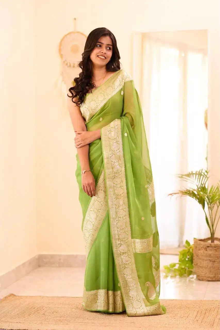KPR 255 Light Green Soft Lilan Slab Saree Perfect for Wedding, Party, Lohri, Durga Puja, Pongal – . Get it for ₹1349. Delivery 4-6 Working Days. Shop now. | Designer Sarees, Modern Digital sarees, Sarees, Bollywood Sarees, Creative Sarees, Embroidered Sarees, Ethnic Saree, Party Wear Sarees