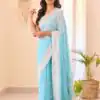 KPR 255 Sky Blue Soft Lilan Slab Saree Perfect for Wedding, Party, Lohri, Durga Puja, Pongal – . Get it for ₹1349. Delivery 4-6 Working Days. Shop now. | Designer Sarees, Modern Digital sarees, Sarees, Bollywood Sarees, Creative Sarees, Embroidered Sarees, Ethnic Saree, Party Wear Sarees