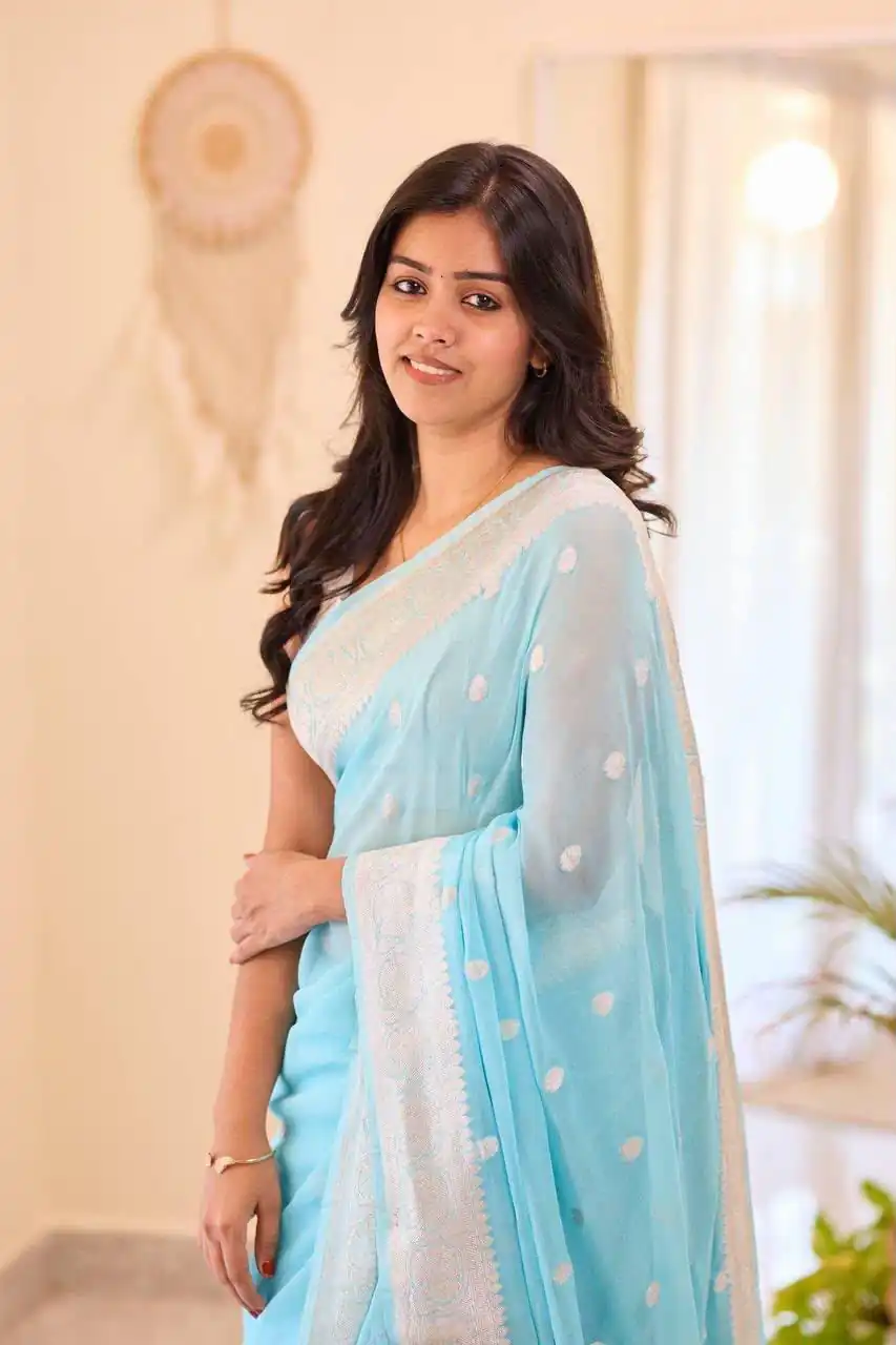 KPR 255 Sky Blue Soft Lilan Slab Saree Perfect for Wedding, Party, Lohri, Durga Puja, Pongal – . Get it for ₹1349. Delivery 4-6 Working Days. Shop now. | Designer Sarees, Modern Digital sarees, Sarees, Bollywood Sarees, Creative Sarees, Embroidered Sarees, Ethnic Saree, Party Wear Sarees