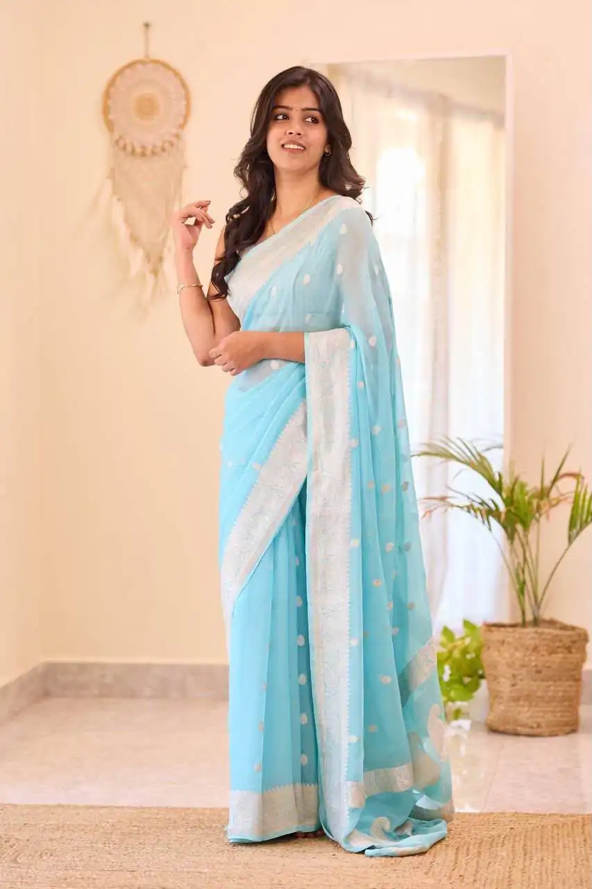 KPR 255 Sky Blue Soft Lilan Slab Saree Perfect for Wedding, Party, Lohri, Durga Puja, Pongal – . Get it for ₹1349. Delivery 4-6 Working Days. Shop now. | Designer Sarees, Modern Digital sarees, Sarees, Bollywood Sarees, Creative Sarees, Embroidered Sarees, Ethnic Saree, Party Wear Sarees