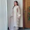 ST 213 Cream Color Natural Crep Salwar Suit with Embroidery Work. Wedding, Party, Festive, Best Price ₹1899. Delivery 4-6 Working Days. Shop now. | Jump Suits, Salwar suit, Casual Suits, Creative suits, Designer Suits, Palazzo Suits, Party Wear Suits, Patiala Suits, Straight Suits
