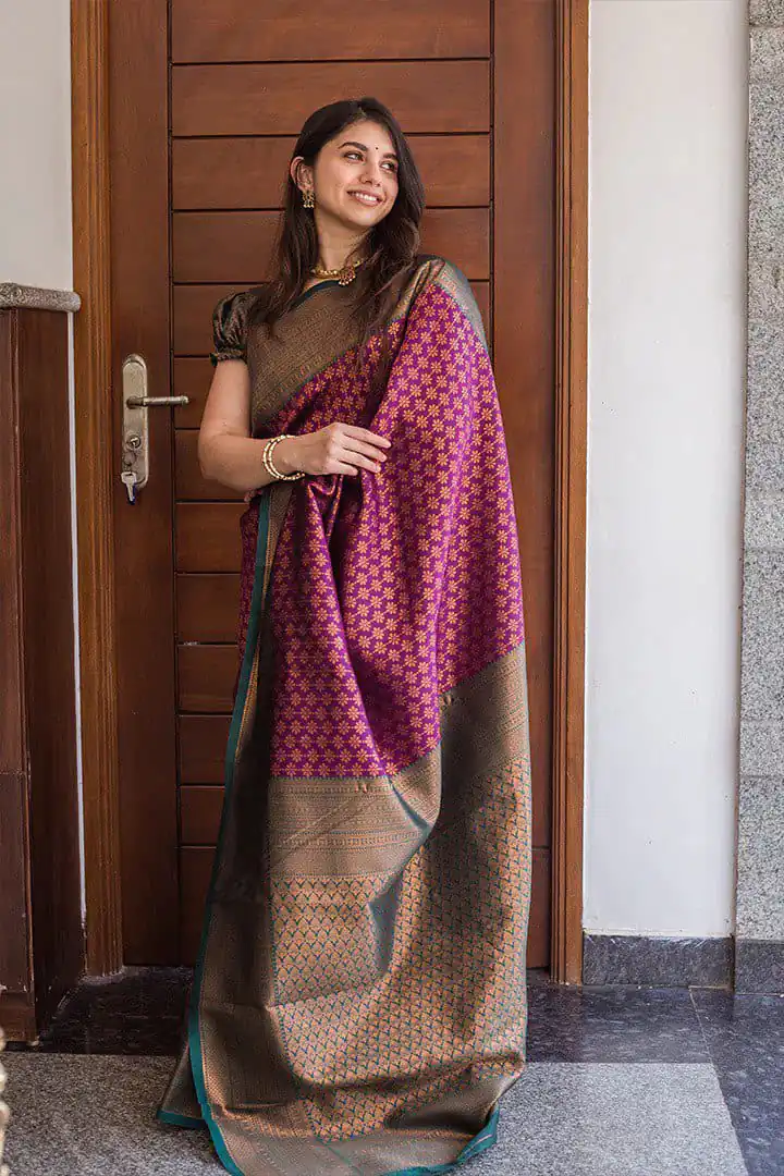 KPR 220 Maroon Soft Lichi Silk Saree Perfect for Wedding, Party, Reception, Diwali, Ethnic Day – . Affordable Price ₹1449. Delivery 4-6 Working Days. | Designer Sarees, Modern Digital sarees, Sarees, Bollywood Sarees, Creative Sarees, Embroidered Sarees, Ethnic Saree, Party Wear Sarees