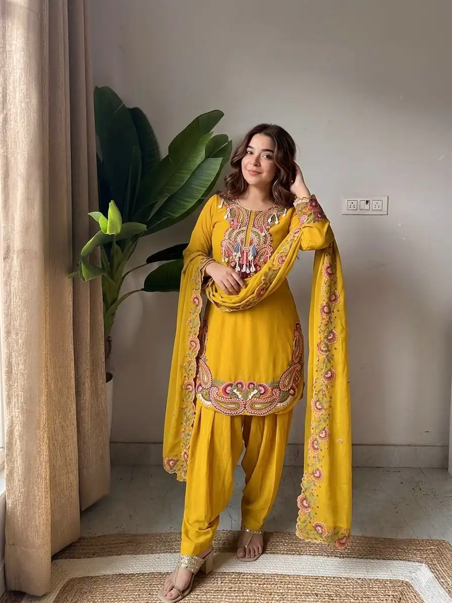 SRK 5348 Mustered Color Georgette Mirror Embroidery Work Salwar Suit . Best Price ₹2399. Delivery 4-6 Working Days. Shop now. | Jump Suits, Salwar suit, Casual Suits, Creative suits, Designer Suits, Palazzo Suits, Party Wear Suits, Patiala Suits, Straight Suits