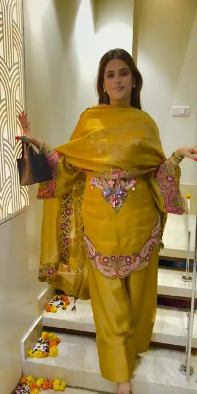 SRK 5348 Mustered Color Georgette Mirror Embroidery Work Salwar Suit . Best Price ₹2399. Delivery 4-6 Working Days. Shop now. | Jump Suits, Salwar suit, Casual Suits, Creative suits, Designer Suits, Palazzo Suits, Party Wear Suits, Patiala Suits, Straight Suits