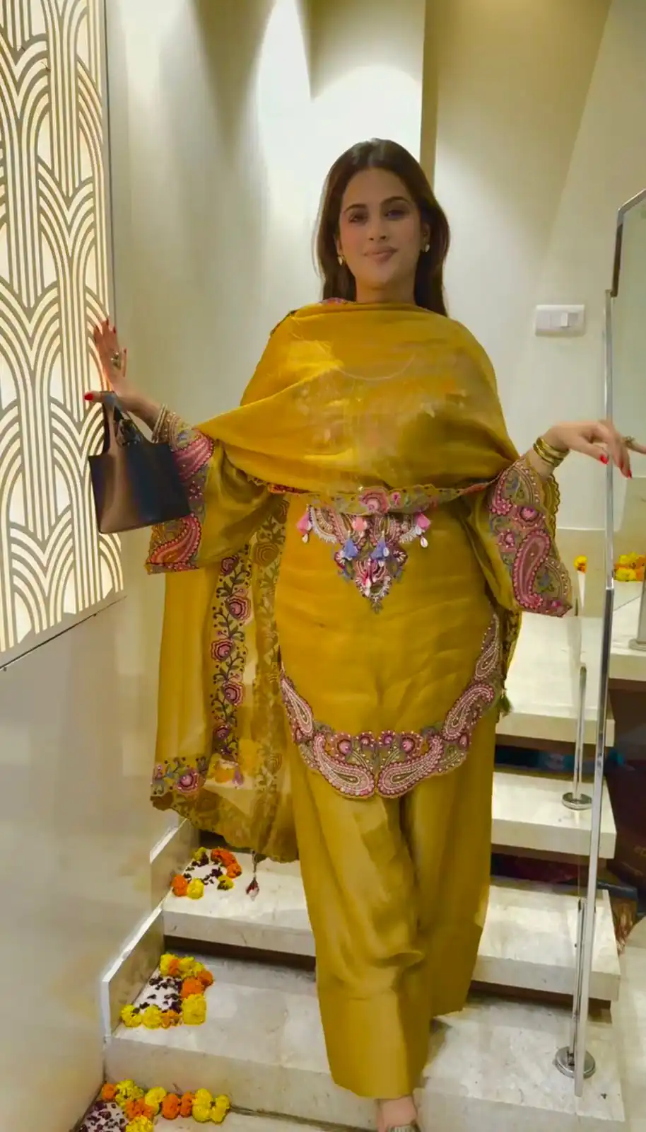 SRK 5348 Mustered Color Georgette Mirror Embroidery Work Salwar Suit . Best Price ₹2399. Delivery 4-6 Working Days. Shop now. | Jump Suits, Salwar suit, Casual Suits, Creative suits, Designer Suits, Palazzo Suits, Party Wear Suits, Patiala Suits, Straight Suits