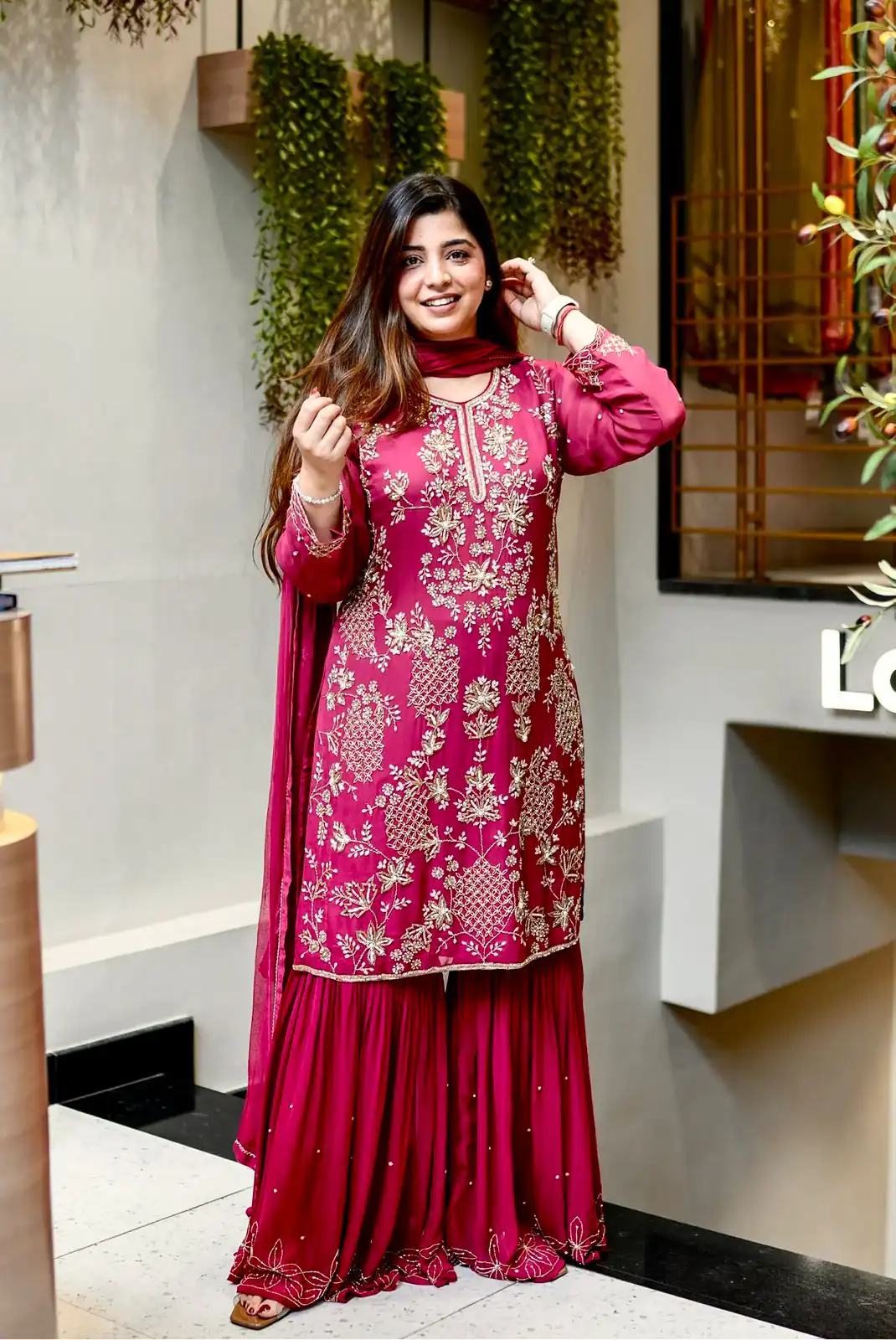 JF 027 Pink in Faux Georgette Mirror Embroidery Work Salwar Suit . Best Price ₹1949. Delivery 4-6 Working Days. Shop now. | Jump Suits, Salwar suit, Casual Suits, Creative suits, Designer Suits, Palazzo Suits, Party Wear Suits, Patiala Suits, Straight Suits