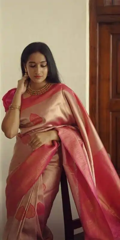 KP 5025 Pink in Soft Lichi Silk Jacquard Work Designer Work Saree . Exclusive Offer ₹1449. Delivery 4-6 Working Days. Shop now. | Designer Sarees, Modern Digital sarees, Sarees, Bollywood Sarees, Creative Sarees, Embroidered Sarees, Ethnic Saree, Party Wear Sarees