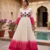 KA 1263 Pink |Star Georgette Gown with Thread Embroidery & Embroidery Work. Special Price ₹1669. Delivery 4-6 Working Days. Shop now. | Gowns, Bollywood Gowns, Creative Gowns, Designer Gowns, Embroidered Gowns, Party Wear Gowns