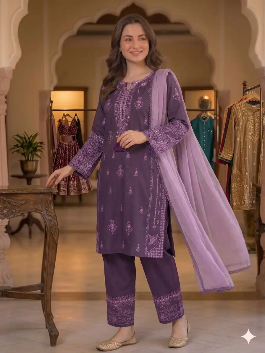 BE 465 Purple in Faux Georgette Mirror Embroidery Work Salwar Suit . Best Price ₹1999. Delivery 4-6 Working Days. Shop now. | Jump Suits, Salwar suit, Casual Suits, Creative suits, Designer Suits, Palazzo Suits, Party Wear Suits, Patiala Suits, Straight Suits