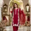 ST 213 Red Color Natural Crep Salwar Suit with Embroidery Work. Wedding, Party, Festive, Best Price ₹1899. Delivery 4-6 Working Days. Shop now. | Jump Suits, Salwar suit, Casual Suits, Creative suits, Designer Suits, Palazzo Suits, Party Wear Suits, Patiala Suits, Straight Suits