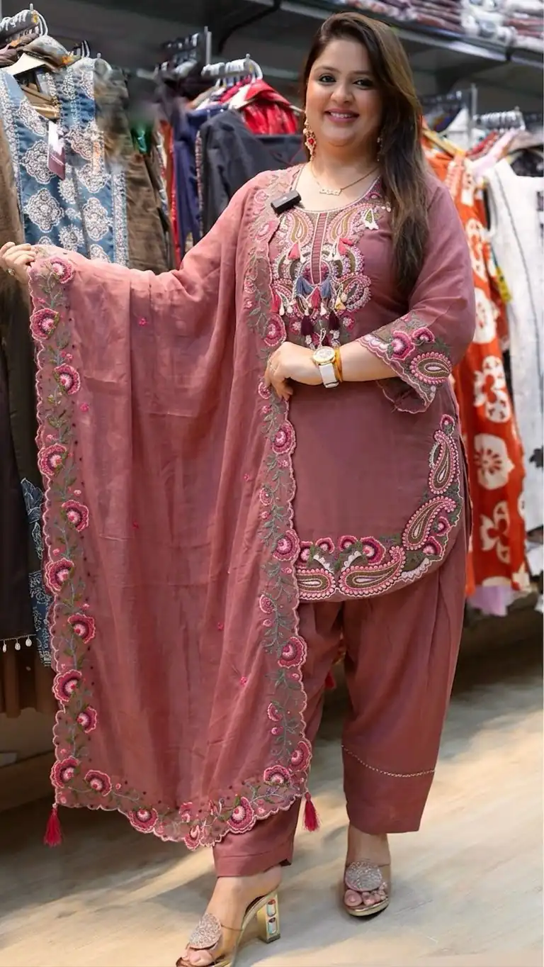 SRK 5348 Rust Color Georgette Mirror Embroidery Work Salwar Suit . Best Price ₹2399. Delivery 4-6 Working Days. Shop now. | Jump Suits, Salwar suit, Casual Suits, Creative suits, Designer Suits, Palazzo Suits, Party Wear Suits, Patiala Suits, Straight Suits