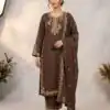 BE 473 Brown Color Roman Silk Salwar Suit with Embroidery Work. Available at ₹1999 only. Delivery 4-6 Working Days. Shop now. | Jump Suits, Salwar suit, Casual Suits, Creative suits, Designer Suits, Palazzo Suits, Party Wear Suits, Patiala Suits, Straight Suits