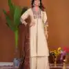 DIVA 152 Cream Color Roman Silk Salwar Suit with Embroidery Work. Available at ₹2399 only. Delivery 4-6 Working Days. Shop now. | Jump Suits, Salwar suit, Casual Suits, Creative suits, Designer Suits, Palazzo Suits, Party Wear Suits, Patiala Suits, Straight Suits