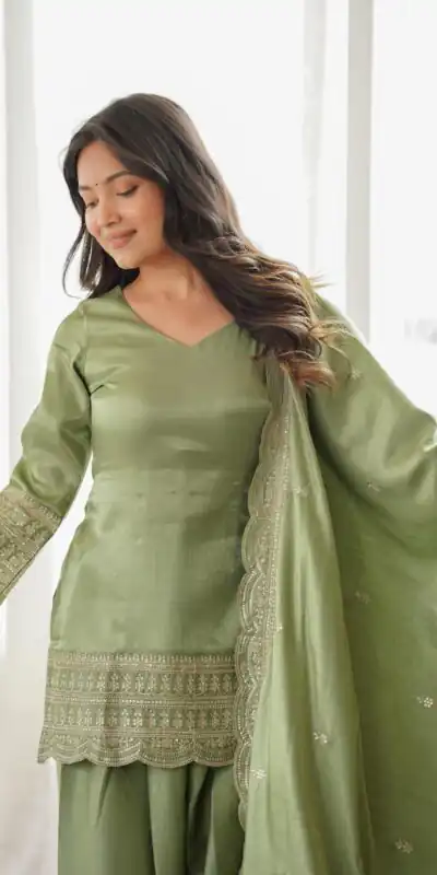 KB 304 Pista Color Roman Silk Salwar Suit with Embroidery Work. Available at ₹1999 only. Delivery 4-6 Working Days. Shop now. | Jump Suits, Salwar suit, Casual Suits, Creative suits, Designer Suits, Palazzo Suits, Party Wear Suits, Patiala Suits, Straight Suits