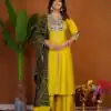 DIVA 152 Yellow Color Roman Silk Salwar Suit with Embroidery Work. Available at ₹2399 only. Delivery 4-6 Working Days. Shop now. | Jump Suits, Salwar suit, Casual Suits, Creative suits, Designer Suits, Palazzo Suits, Party Wear Suits, Patiala Suits, Straight Suits