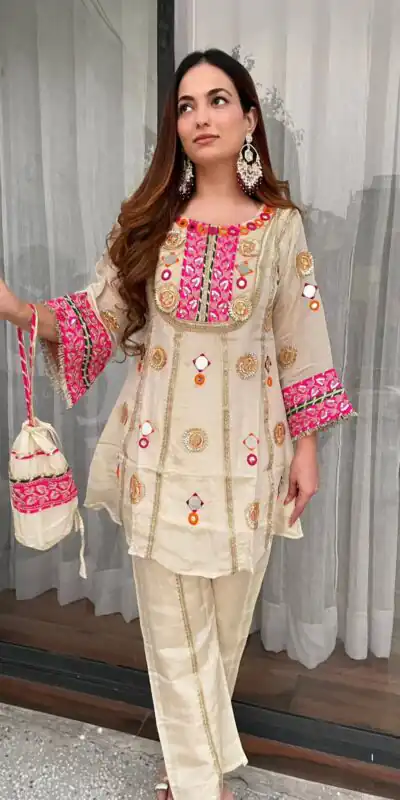 LG 2091 Cream in Cos Moss Mirror Work & Embroidery Work Salwar Suit . Festive Deal ₹2049. Delivery 4-6 Working Days. Shop now. | Jump Suits, Salwar suit, Casual Suits, Creative suits, Designer Suits, Palazzo Suits, Party Wear Suits, Patiala Suits, Straight Suits