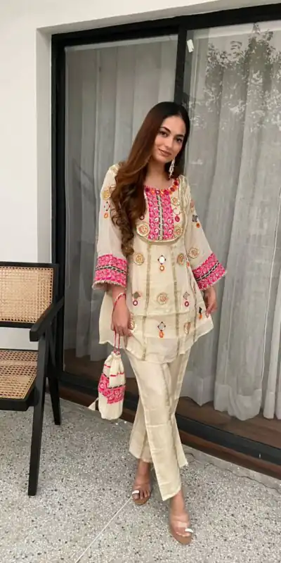 LG 2091 Cream in Cos Moss Mirror Work & Embroidery Work Salwar Suit . Festive Deal ₹2049. Delivery 4-6 Working Days. Shop now. | Jump Suits, Salwar suit, Casual Suits, Creative suits, Designer Suits, Palazzo Suits, Party Wear Suits, Patiala Suits, Straight Suits