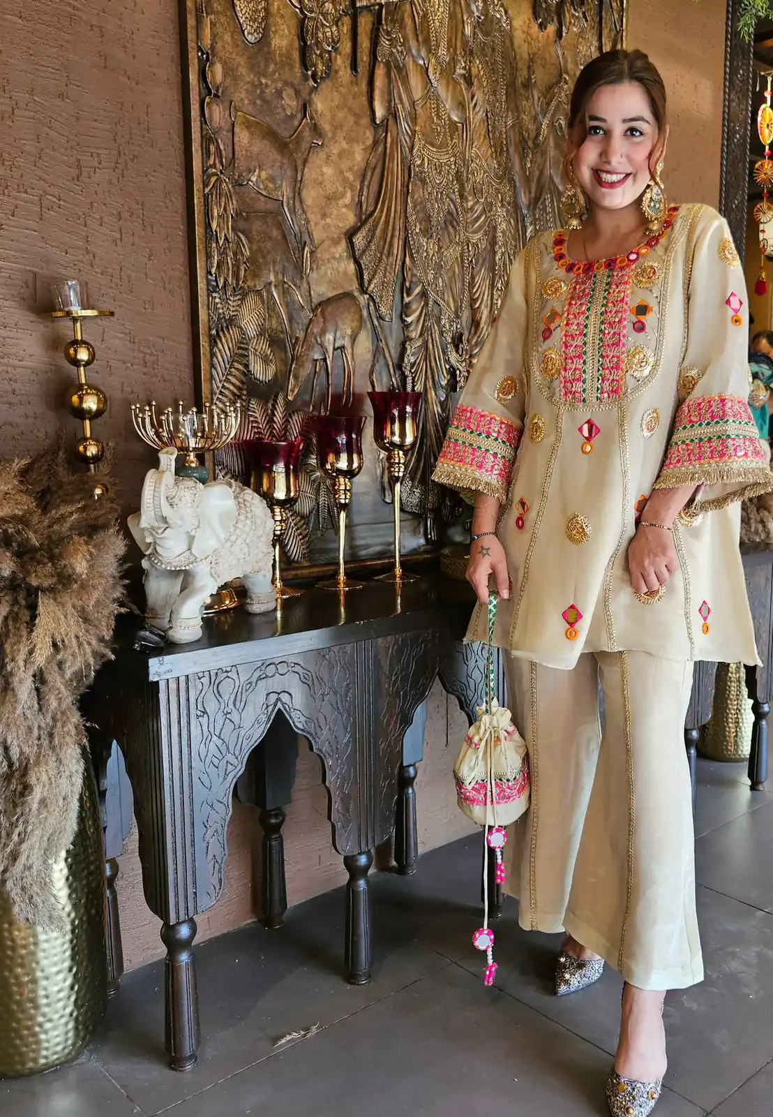 LG 2091 Cream in Cos Moss Mirror Work & Embroidery Work Salwar Suit . Festive Deal ₹2049. Delivery 4-6 Working Days. Shop now. | Jump Suits, Salwar suit, Casual Suits, Creative suits, Designer Suits, Palazzo Suits, Party Wear Suits, Patiala Suits, Straight Suits