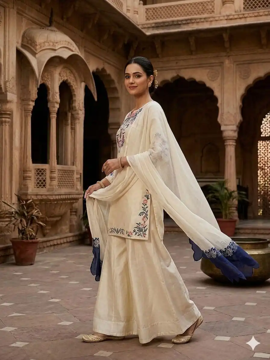 LG 2113 Off Whit eCrape Silk with Embroidery Work Salwar Suit . Introductory Price ₹2049. Delivery 4-6 Working Days. Shop now. | Jump Suits, Salwar suit, Casual Suits, Creative suits, Designer Suits, Palazzo Suits, Party Wear Suits, Patiala Suits, Straight Suits