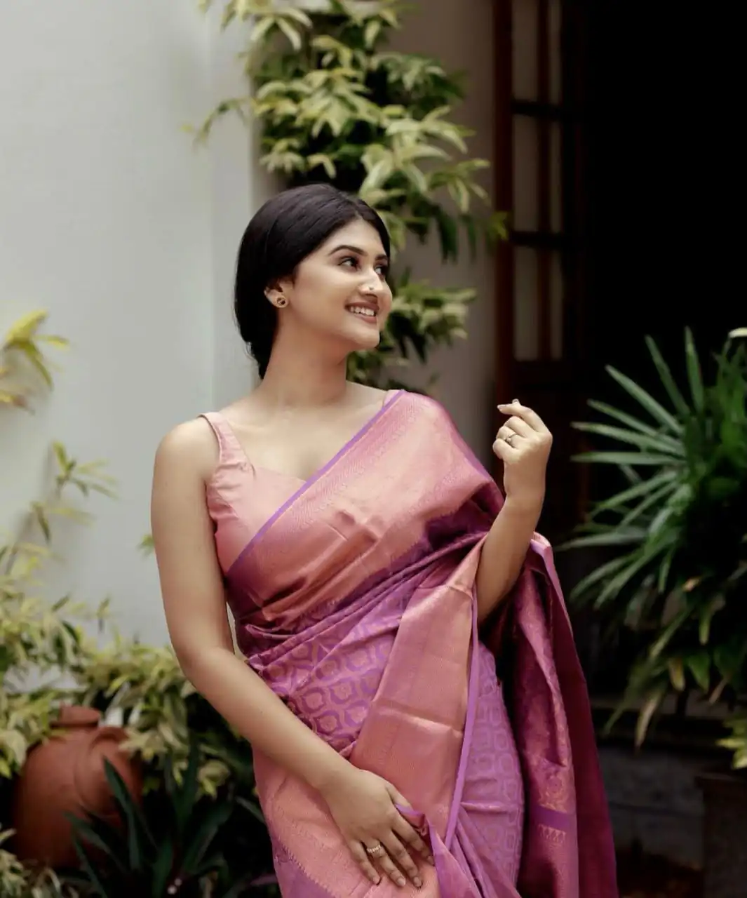 KPR 301 Pink in Soft Lichi Silk Jacquard Work Designer Work Saree . Exclusive Offer ₹1349. Delivery 4-6 Working Days. Shop now. | Designer Sarees, Modern Digital sarees, Sarees, Bollywood Sarees, Creative Sarees, Embroidered Sarees, Ethnic Saree, Party Wear Sarees