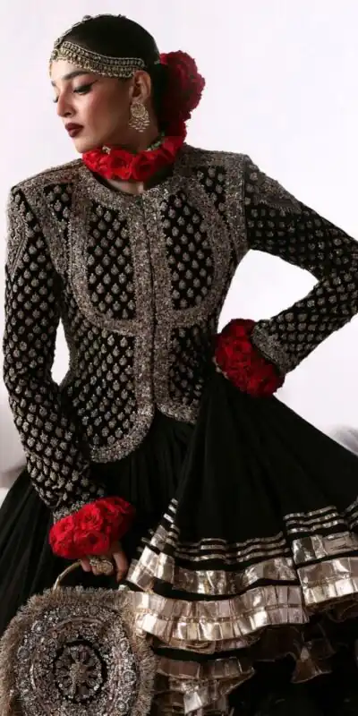 RTC 6036 Black Faux Georgette Lehenga Choli Perfect for Wedding, Party, Festival Celebrations, Ganesh Chaturthi, Diwali – . Introductory Price ₹2149. | Lehenga, Bollywood Lehenga, Creative Lehenga, Designer Lehenga, Embroidered Lehenga, Party Wear Lehenga