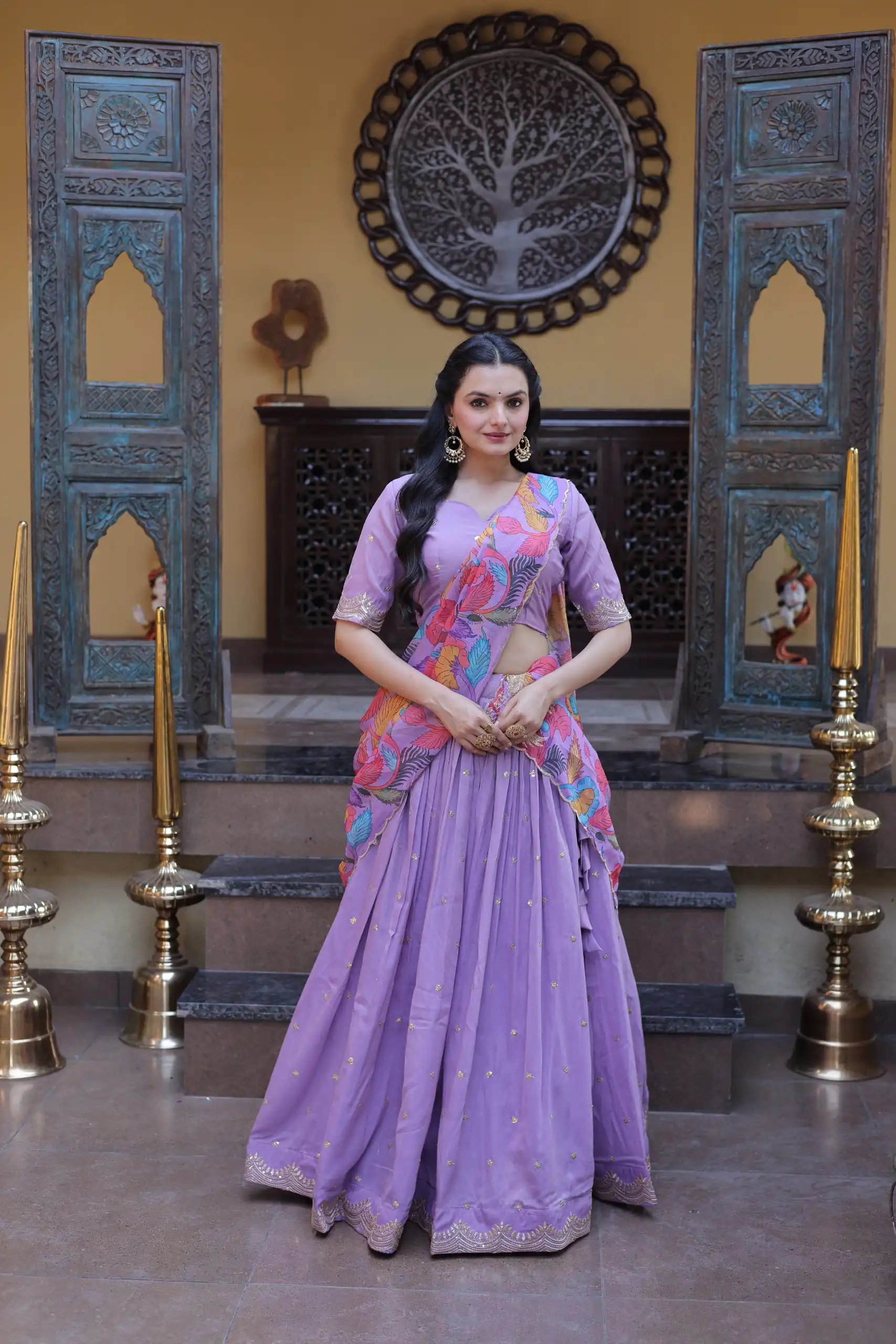 KA 5069 Lavender Cosmos Silk Lehenga Choli with Zari & Embroidery Work. Introductory Price ₹2499. Delivery 4-6 Working Days. Shop now. | Lehenga, Bollywood Lehenga, Creative Lehenga, Designer Lehenga, Embroidered Lehenga, Party Wear Lehenga