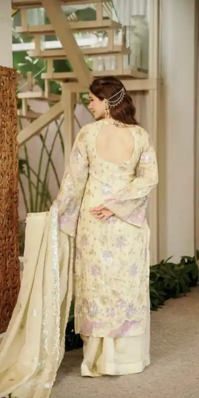 RTC 6030 Cream Vichitra Silk Salwar Suit with Embroidery Work. Wedding, Party, Festive, Events, Grab it for ₹2649. Delivery 4-6 Working Days. Shop now. | Jump Suits, Salwar suit, Casual Suits, Creative suits, Designer Suits, Palazzo Suits, Party Wear Suits, Patiala Suits, Straight Suits