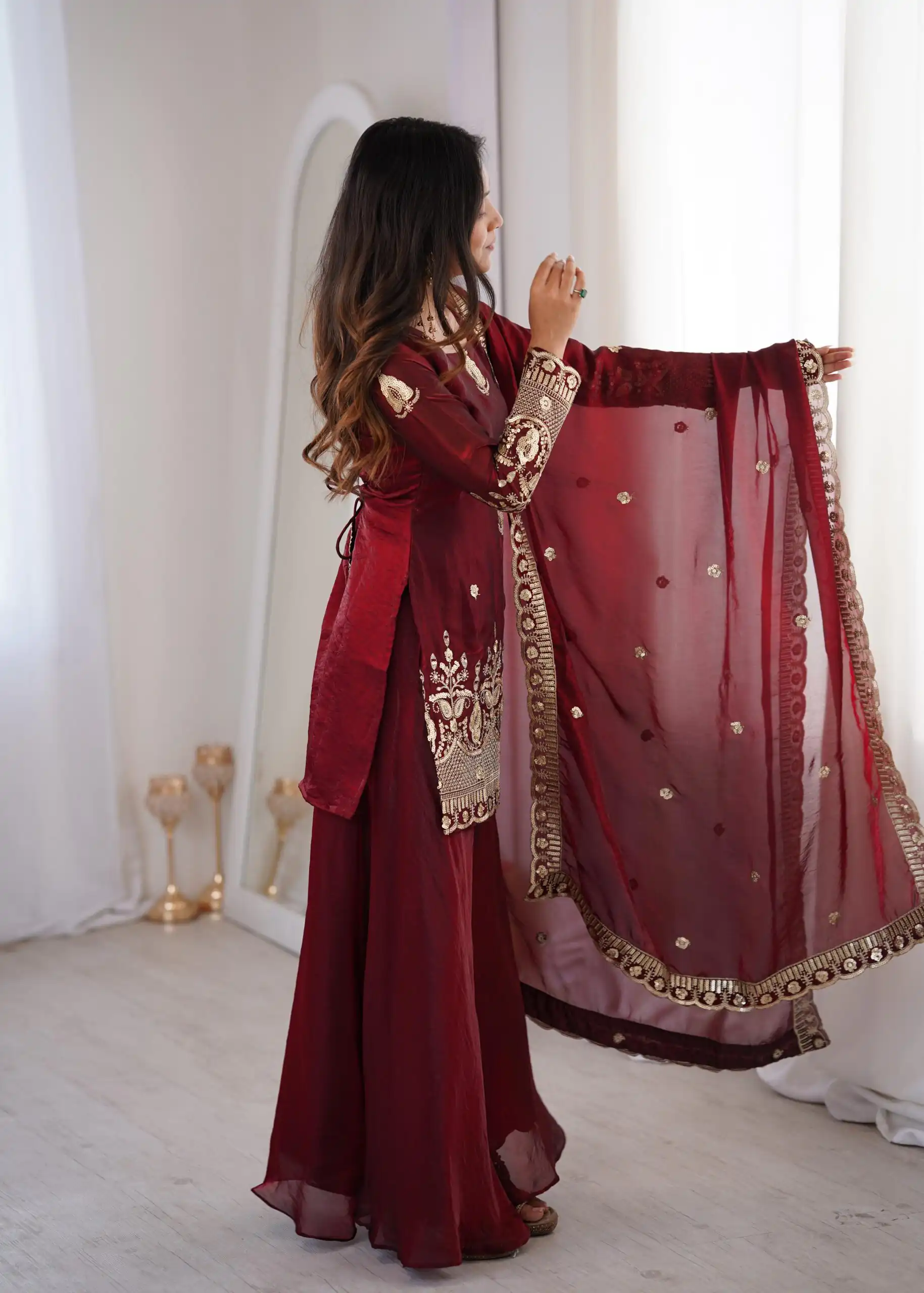 ZSR 3168 Maroon Color Fendy Silk With Embroidery Work Salwar Suit. Get it for ₹2149. Delivery 4-6 Working Days. Online Shop now. | Jump Suits, Salwar suit, Casual Suits, Creative suits, Designer Suits, Palazzo Suits, Party Wear Suits, Patiala Suits, Straight Suits