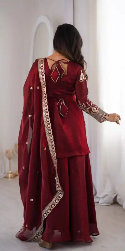 ZSR 3168 Maroon Color Fendy Silk With Embroidery Work Salwar Suit. Get it for ₹2149. Delivery 4-6 Working Days. Online Shop now. | Jump Suits, Salwar suit, Casual Suits, Creative suits, Designer Suits, Palazzo Suits, Party Wear Suits, Patiala Suits, Straight Suits