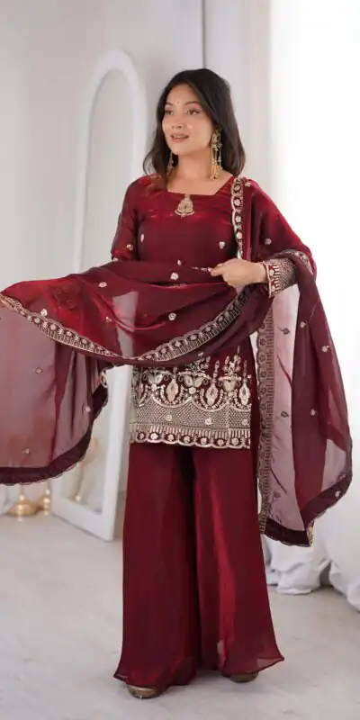 ZSR 3168 Maroon Color Fendy Silk With Embroidery Work Salwar Suit. Get it for ₹2149. Delivery 4-6 Working Days. Online Shop now. | Jump Suits, Salwar suit, Casual Suits, Creative suits, Designer Suits, Palazzo Suits, Party Wear Suits, Patiala Suits, Straight Suits