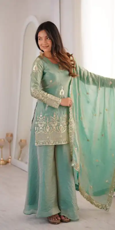 ZSR 3168 Sea Green Color Fendy Silk With Embroidery Work Salwar Suit. Get it for ₹2149. Delivery 4-6 Working Days. Online Shop now. | Jump Suits, Salwar suit, Casual Suits, Creative suits, Designer Suits, Palazzo Suits, Party Wear Suits, Patiala Suits, Straight Suits