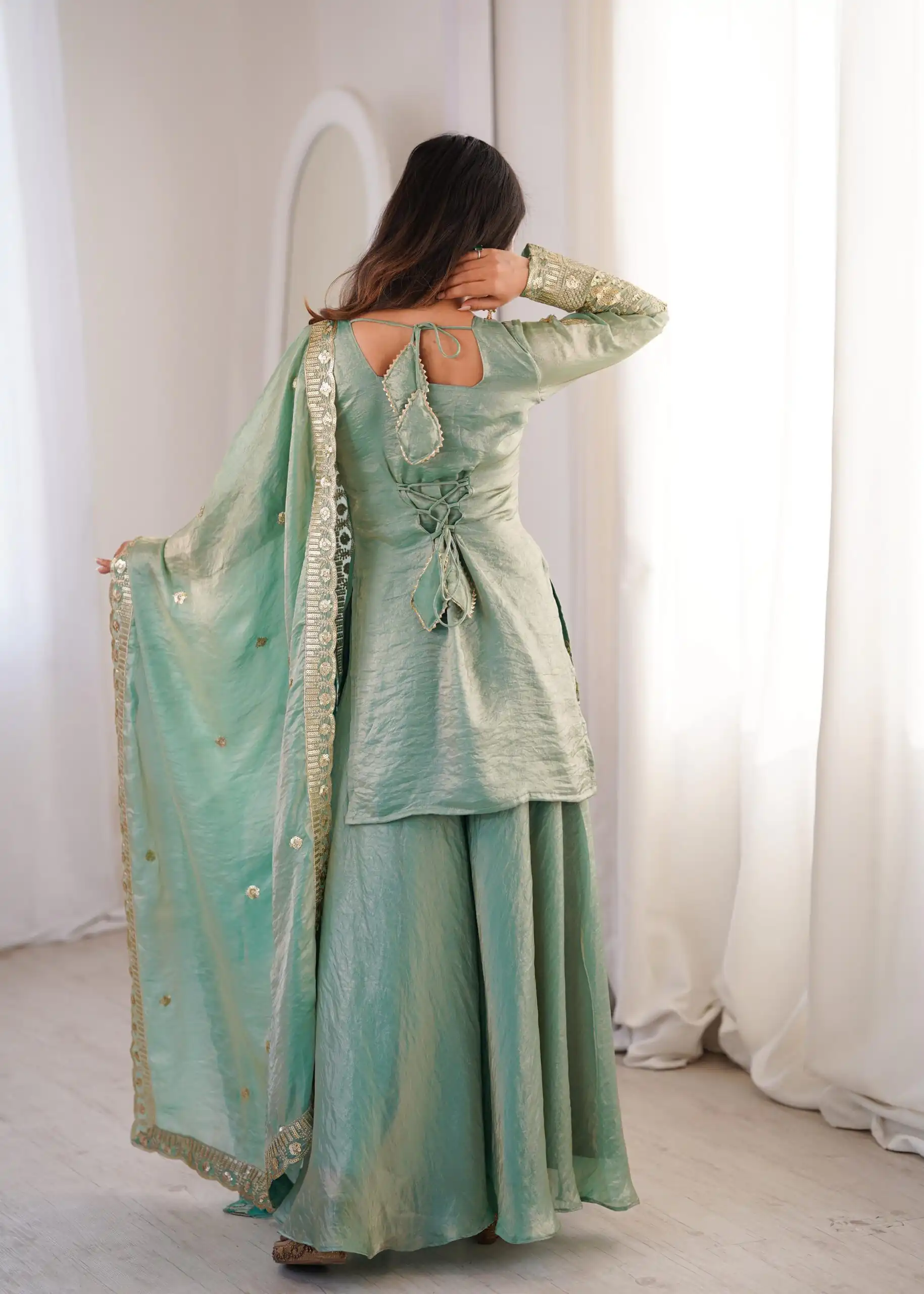 ZSR 3168 Sea Green Color Fendy Silk With Embroidery Work Salwar Suit. Get it for ₹2149. Delivery 4-6 Working Days. Online Shop now. | Jump Suits, Salwar suit, Casual Suits, Creative suits, Designer Suits, Palazzo Suits, Party Wear Suits, Patiala Suits, Straight Suits