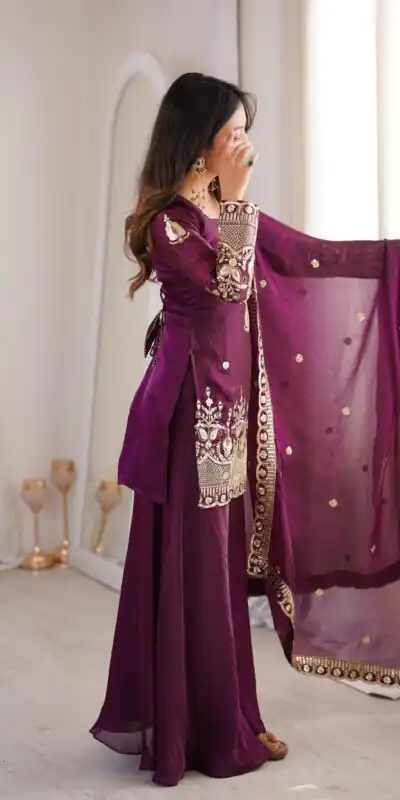 ZSR 3168 Wine Color Fendy Silk With Embroidery Work Salwar Suit. Get it for ₹2149. Delivery 4-6 Working Days. Online Shop now. | Jump Suits, Salwar suit, Casual Suits, Creative suits, Designer Suits, Palazzo Suits, Party Wear Suits, Patiala Suits, Straight Suits