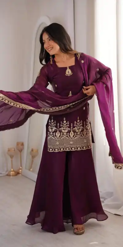 ZSR 3168 Wine Color Fendy Silk With Embroidery Work Salwar Suit. Get it for ₹2149. Delivery 4-6 Working Days. Online Shop now. | Jump Suits, Salwar suit, Casual Suits, Creative suits, Designer Suits, Palazzo Suits, Party Wear Suits, Patiala Suits, Straight Suits