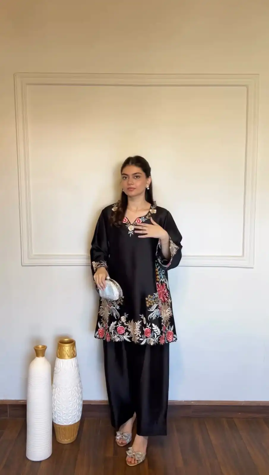 KD 1618 Black Rayon Satin Salwar Suit with Thread Embroidery. Affordable Price ₹1999. Delivery 4-6 Working Days. Shop now. | Jump Suits, Salwar suit, Casual Suits, Creative suits, Designer Suits, Palazzo Suits, Party Wear Suits, Patiala Suits, Straight Suits