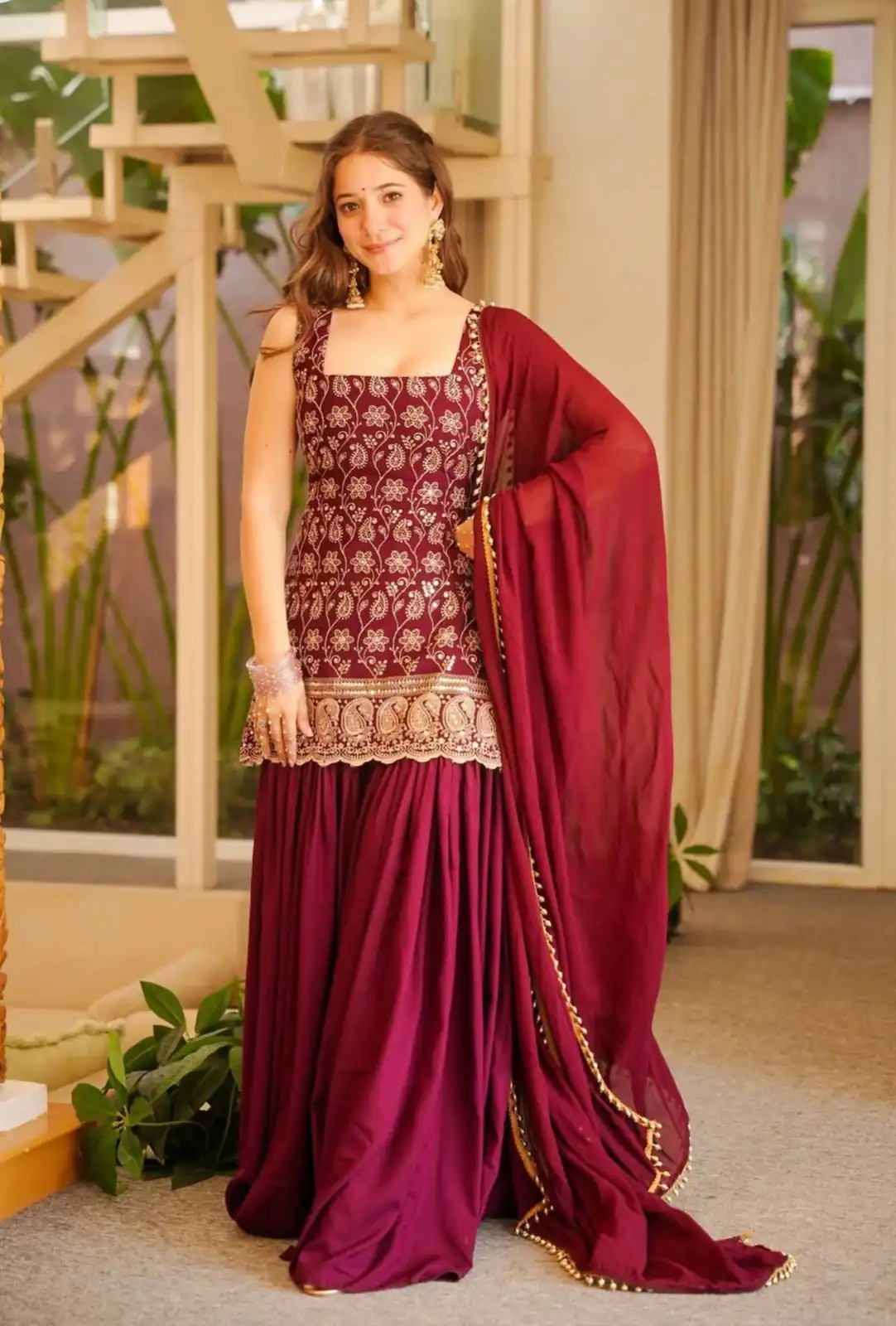 MD 3093 Red Blooming Faux Georgette Salwar Suit Perfect for Wedding, Party, Makar Sankranti, Baby Shower, Traditional Day – . Special Price ₹2149. Deliv | Jump Suits, Salwar suit, Casual Suits, Creative suits, Designer Suits, Palazzo Suits, Party Wear Suits, Patiala Suits, Straight Suits