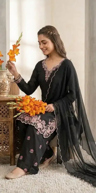 VLM 340 Black Franch Crape Salwar Suit Perfect for Wedding, Party, Sangeet, Makar Sankranti, Baby Shower . Grab it for ₹2099. Delivery 4-6 Working Days | Jump Suits, Salwar suit, Casual Suits, Creative suits, Designer Suits, Palazzo Suits, Party Wear Suits, Patiala Suits, Straight Suits
