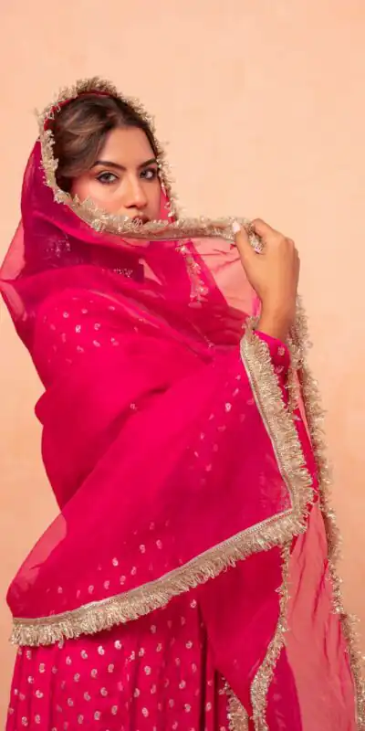 ZSR 3173 Pink Chanderi Jacquard Butti Salwar Suit with Mirror Work & Lace Work. Festive Deal ₹2049. Delivery 4-6 Working Days. Shop now. | Jump Suits, Salwar suit, Casual Suits, Creative suits, Designer Suits, Palazzo Suits, Party Wear Suits, Patiala Suits, Straight Suits