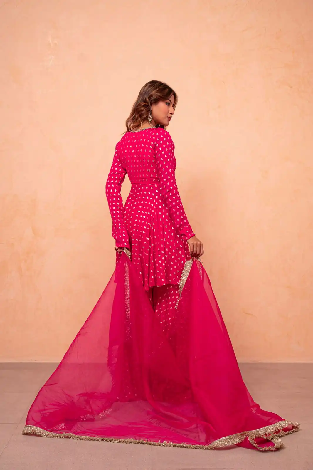 ZSR 3173 Pink Chanderi Jacquard Butti Salwar Suit with Mirror Work & Lace Work. Festive Deal ₹2049. Delivery 4-6 Working Days. Shop now. | Jump Suits, Salwar suit, Casual Suits, Creative suits, Designer Suits, Palazzo Suits, Party Wear Suits, Patiala Suits, Straight Suits