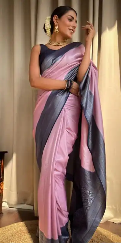 KPR 230 Pink Soft Lichi Silk Saree Perfect for Wedding, Party, Reception, Diwali, Ethnic Day – . Affordable Price ₹1449. Delivery 4-6 Working Days. | Designer Sarees, Modern Digital sarees, Sarees, Bollywood Sarees, Creative Sarees, Embroidered Sarees, Ethnic Saree, Party Wear Sarees