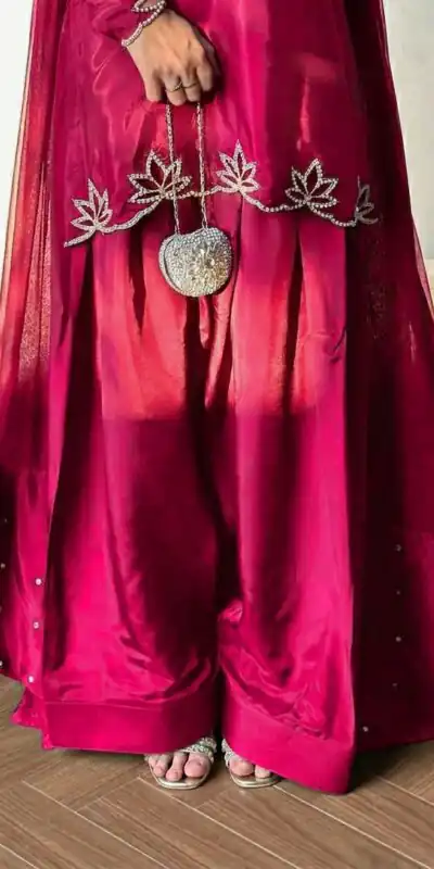 NF 1270 Pink Natural Crep Salwar Suit Brown with Embroidery Work. Exclusive Offer ₹1899. Delivery 4-6 Working Days. Shop now. | Jump Suits, Salwar suit, Casual Suits, Creative suits, Designer Suits, Palazzo Suits, Party Wear Suits, Patiala Suits, Straight Suits