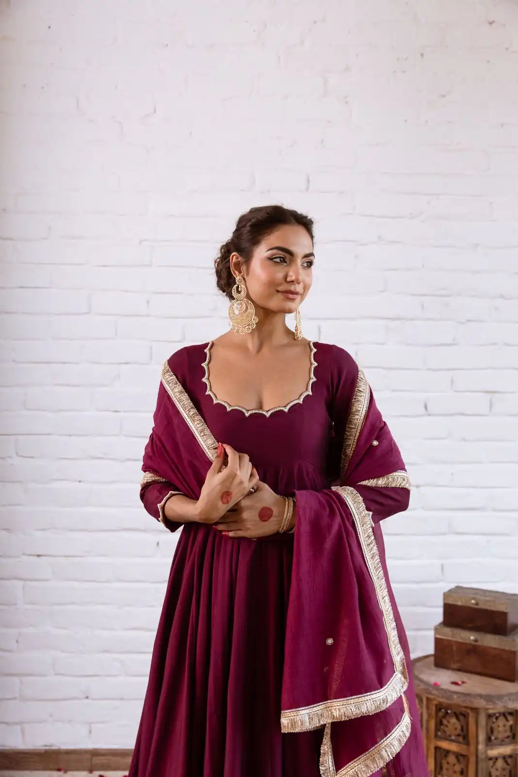 SRK 5324 Wine Color Vichitra silk Gown with Bead Work & Lace Work. Now at just ₹1749. Delivery 4-6 Working Days. Shop now. | Gowns, Bollywood Gowns, Creative Gowns, Designer Gowns, Embroidered Gowns, Party Wear Gowns