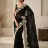JR 670 Black in Space Silk Embroidery Work & Zari Work Saree . Available at ₹1949 only. Delivery 4-6 Working Days. Shop now. | Designer Sarees, Modern Digital sarees, Sarees, Bollywood Sarees, Creative Sarees, Embroidered Sarees, Ethnic Saree, Party Wear Sarees