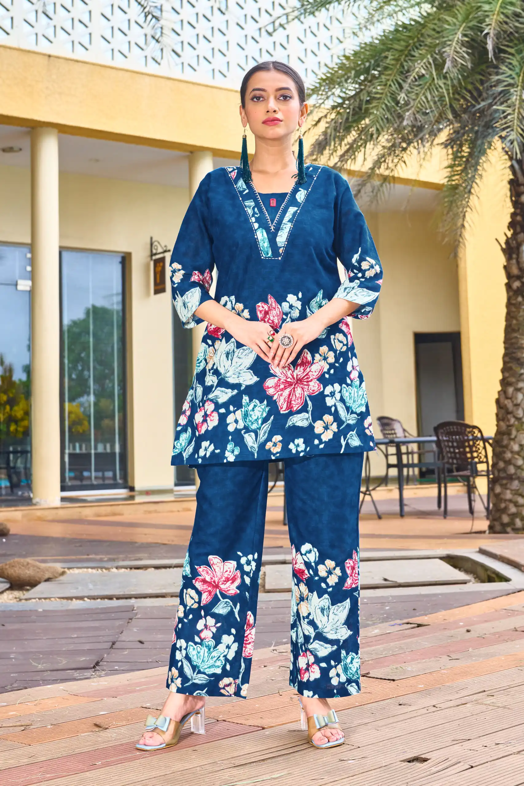 DIVA 128 Blue Color Cotton Kurti with Printed Designer Work. Exclusive Offer ₹1749. Delivery 4-6 Working Days. Online Shop now. | Kurti, Bollywood Kurti, Creative Kurtis, Designer Kurti, Party Wear Kurti, Selfie Kurti