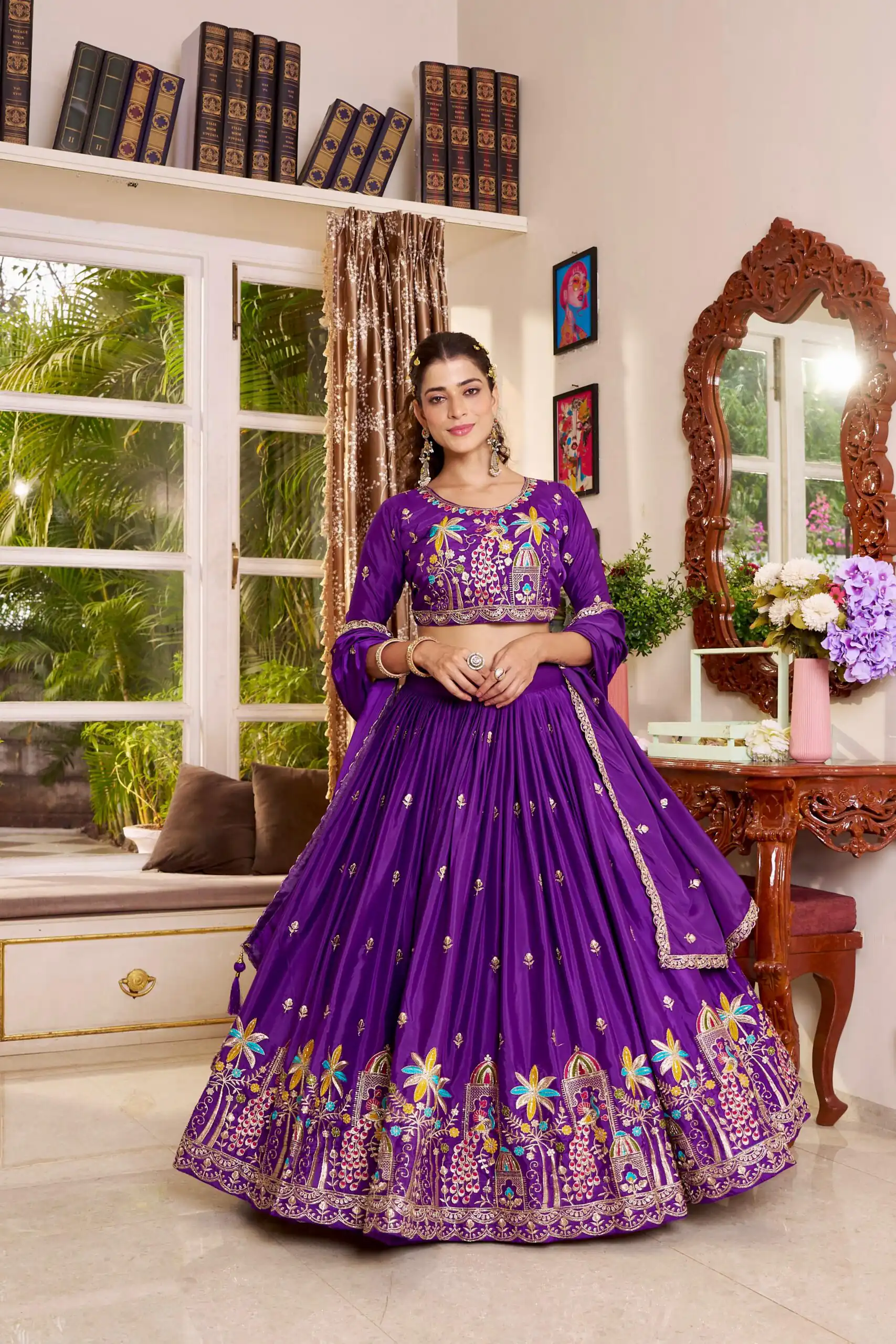 Ram 178 Purple Color Pure Crap Silk Lehenga Choli with Embroidery Work. Best Price ₹2549. Delivery 4-6 Working Days. Shop now. | Lehenga, Bollywood Lehenga, Creative Lehenga, Designer Lehenga, Embroidered Lehenga, Party Wear Lehenga