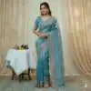 JR 670 Sky Blue in Space Silk Embroidery Work & Zari Work Saree . Available at ₹1949 only. Delivery 4-6 Working Days. Shop now. | Designer Sarees, Modern Digital sarees, Sarees, Bollywood Sarees, Creative Sarees, Embroidered Sarees, Ethnic Saree, Party Wear Sarees