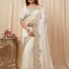 JR 670 White in Space Silk Embroidery Work & Zari Work Saree . Available at ₹1949 only. Delivery 4-6 Working Days. Shop now. | Designer Sarees, Modern Digital sarees, Sarees, Bollywood Sarees, Creative Sarees, Embroidered Sarees, Ethnic Saree, Party Wear Sarees