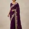 JR 670 Wine in Space Silk Embroidery Work & Zari Work Saree . Available at ₹1949 only. Delivery 4-6 Working Days. Shop now. | Designer Sarees, Modern Digital sarees, Sarees, Bollywood Sarees, Creative Sarees, Embroidered Sarees, Ethnic Saree, Party Wear Sarees